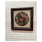 Antique East Asian Textile Dragon Wall Art