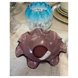 2 Piece Art  Glass Lot