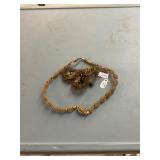 Antique Victorian Hair Necklace and Pin