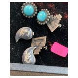 3 Pair Sterling Earrings