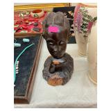 Vintage Carved African Wooden Head