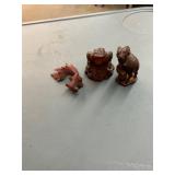 3 Piece Antique East Asian Carvings Animals