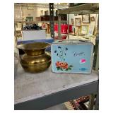 Vintage Lunch Box and Spittoon