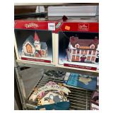 2 Porcelain Lighted Houses