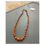 Vintage Amber 14k Gold Clasp Necklace