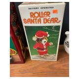 Vintage Roller Santa Bear
