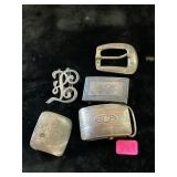 Sterling Buckles and Money Clip