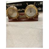 Nautical Ships Barometer Clock Set