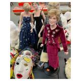4 Franklin Mint Princess Diana of Wales Dolls