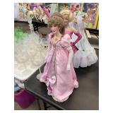 2 Franklin Heirloom Porcelain Dolls