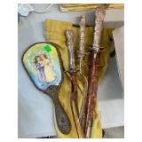 Vintage Carving Set and Mirror