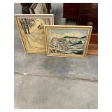 2 Handmade Cross-stitch