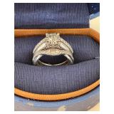 10k White Gold and 14k Diamond Ring and Insert