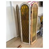 Antique Lead Glass Divider Screens