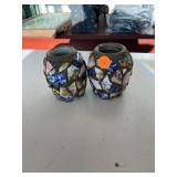 Pair of Antique Memory Pottery Vases