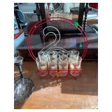 Vintage Swan Glasses and Holder