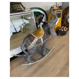 Large Nostalgic Rocking Elephant