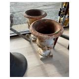 Pair of Antique Iron Planters