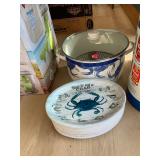 Enamel Crab Steamer Pot and Trays