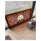 Large Antique German Stained Glass window