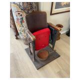 Antique Iron Victorian Shriners Theater Seat