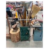 Garden Tool Storage Rack with Tools