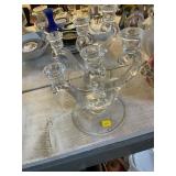 Pair of Glass Candle Holders