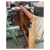 Wooden Rack with Top Rollers