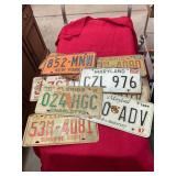 Vintage License Plate State Tag Lot