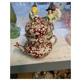 Stacking Teapot and Figurine Lot