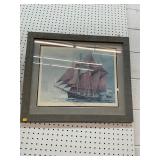 Ship Print  in Frame