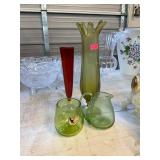 4 Piece Art Glass Lot