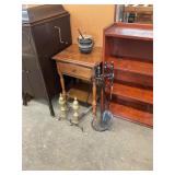 Fireplace Lot Starter Pot, Andirons, Tool Set