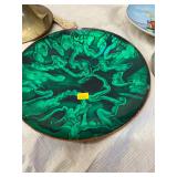 Green Artistic Vintage MCM Plate