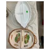 Antique Serving Tray Lot