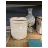 Crock and Oil Lamp