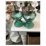 Pair of Vintage Miniature Oil Lamps