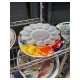 2 Vintage Egg Plates