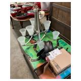 Large Chandelier and Ceiling Fan