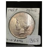 1925 Peace Silver Dollar