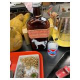 Vintage Scotch Bottle and South Shot Glass