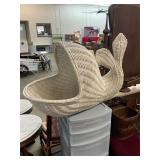 Wicker Whale and Eagle Baskets