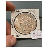 1924 Peace Silver Dollar
