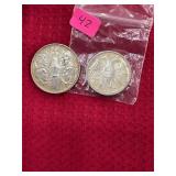 2 Foreign Silver Coins