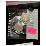 3 Vintage Buffalo Nickels