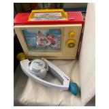 Bop it and Vintage Fisher Price Toy