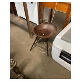 Antique Dough Bowl on Stnad