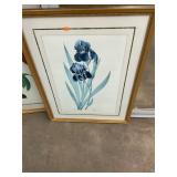 2 Framed Flower Wall Hangings