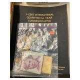 1958 Postage Stamp Lot and Foreign Currency