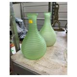 2 Frigidaire Uranium Glass Bottles